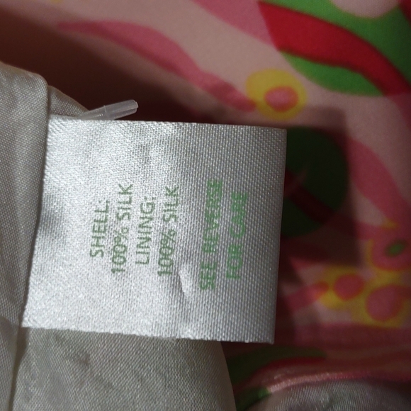 Lilly Pulitzer Floral silk sun dress. Lilly's Pink Dirty Shirley. Size 4 - Picture 7 of 8